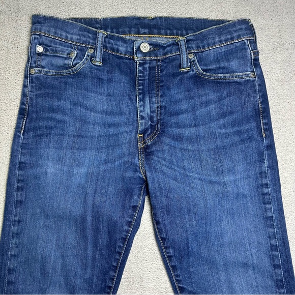 Levi’s 513 Jeans Men’s 30x32 Slim Straight Blue Medium Wash Denim Stretch - Picture 2 of 14